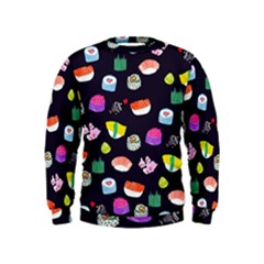 Japanese Food Sushi Fish Kids  Sweatshirt by Mariart