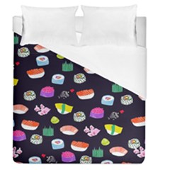 Japanese Food Sushi Fish Duvet Cover (queen Size) by Mariart