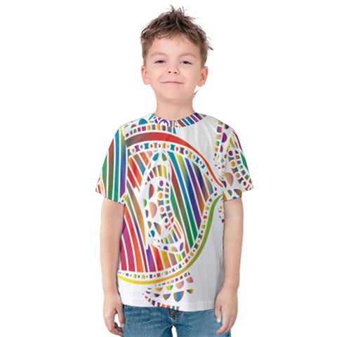 Colorful Fish Animals Rainbow Kids  Cotton Tee by Mariart