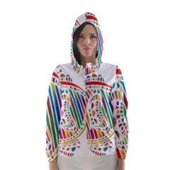 Colorful Fish Animals Rainbow Hooded Wind Breaker (women) by Mariart