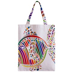 Colorful Fish Animals Rainbow Zipper Classic Tote Bag by Mariart