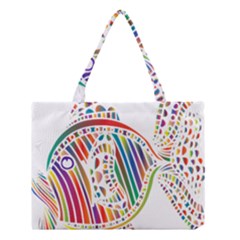 Colorful Fish Animals Rainbow Medium Tote Bag by Mariart