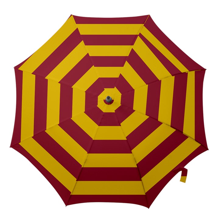 Oswald s Stripes Red Yellow Hook Handle Umbrellas (Large)