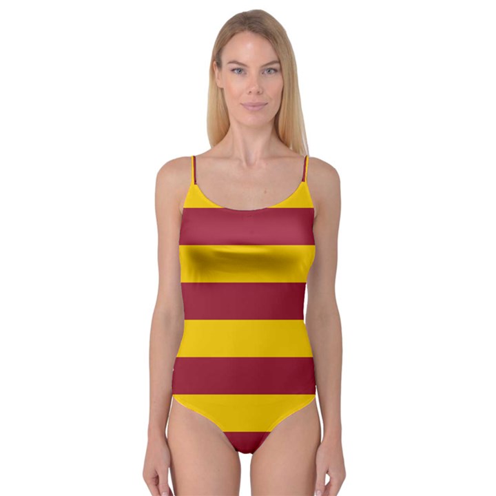 Oswald s Stripes Red Yellow Camisole Leotard 