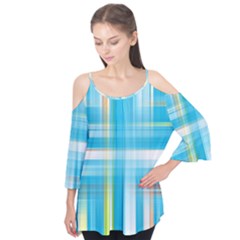 Lines Blue Stripes Flutter Tees