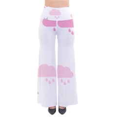 Raining Cats Dogs White Pink Cloud Rain Pants by Mariart