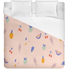 Papaya Apple Cherry Wine Fruit Pink Purple Duvet Cover (king Size) by Mariart