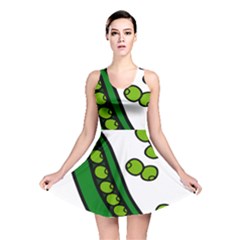 Peas Green Peanute Circle Reversible Skater Dress by Mariart