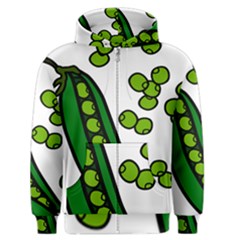 Peas Green Peanute Circle Men s Zipper Hoodie by Mariart