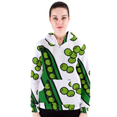 Peas Green Peanute Circle Women s Zipper Hoodie by Mariart