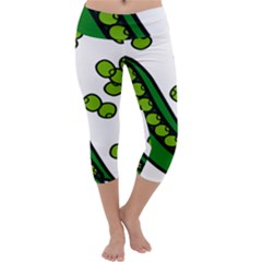 Peas Green Peanute Circle Capri Yoga Leggings by Mariart