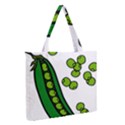 Peas Green Peanute Circle Medium Zipper Tote Bag View2