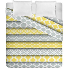 Paper Yellow Grey Digital Duvet Cover Double Side (california King Size) by Mariart