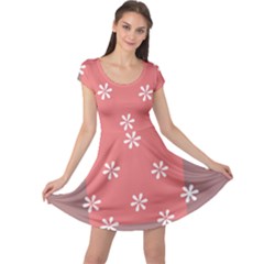 Seed Life Seamless Remix Flower Floral Red White Cap Sleeve Dresses by Mariart