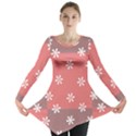 Seed Life Seamless Remix Flower Floral Red White Long Sleeve Tunic  View1