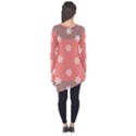 Seed Life Seamless Remix Flower Floral Red White Long Sleeve Tunic  View2