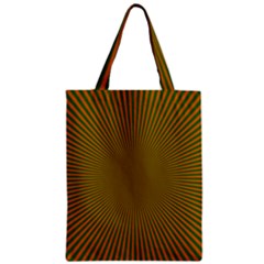 Stripy Starburst Effect Light Orange Green Line Zipper Classic Tote Bag by Mariart