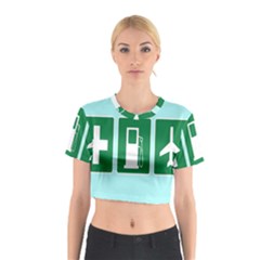 Traffic Signs Hospitals, Airplanes, Petrol Stations Cotton Crop Top by Mariart