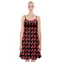 Watermelon Slice Red Black Fruite Spaghetti Strap Velvet Dress View1