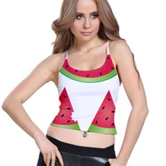 Watermelon Slice Red Green Fruite Spaghetti Strap Bra Top by Mariart