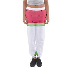 Watermelon Slice Red Green Fruite Women s Jogger Sweatpants by Mariart