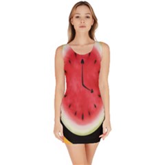 Watermelon Slice Red Orange Green Black Fruite Time Sleeveless Bodycon Dress by Mariart