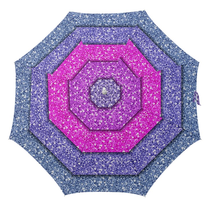 Violet Girly Glitter Pink Blue Straight Umbrellas