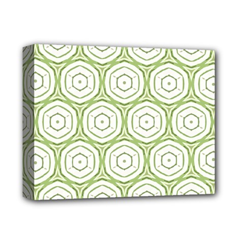 Wood Star Green Circle Deluxe Canvas 14  X 11  by Mariart