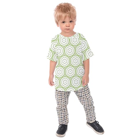 Wood Star Green Circle Kids  Raglan Tee by Mariart