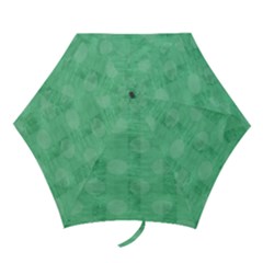 Polka Dot Scrapbook Paper Digital Green Mini Folding Umbrellas by Mariart