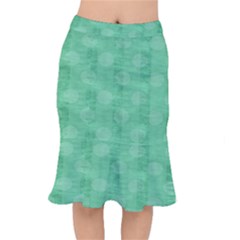 Polka Dot Scrapbook Paper Digital Green Mermaid Skirt