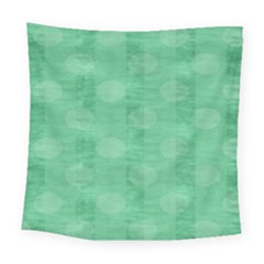 Polka Dot Scrapbook Paper Digital Green Square Tapestry (large) by Mariart