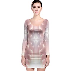 Neonite Abstract Pattern Neon Glow Background Long Sleeve Bodycon Dress by Nexatart