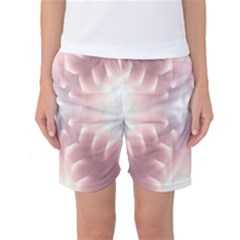 Neonite Abstract Pattern Neon Glow Background Women s Basketball Shorts by Nexatart