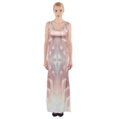 Neonite Abstract Pattern Neon Glow Background Maxi Thigh Split Dress by Nexatart