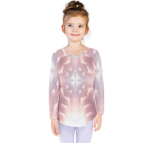 Neonite Abstract Pattern Neon Glow Background Kids  Long Sleeve Tee by Nexatart