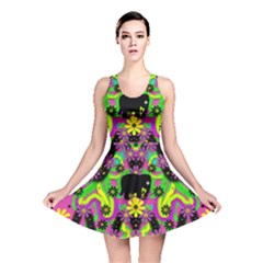 Jungle Life And Apples Reversible Skater Dress by pepitasart