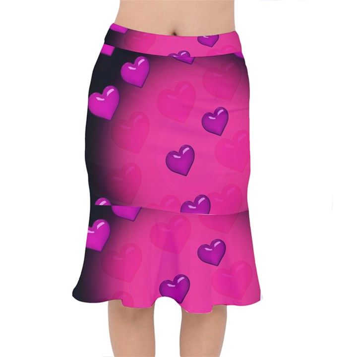 Pink Hearth Background Wallpaper Texture Mermaid Skirt