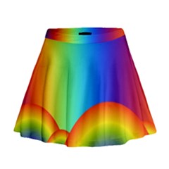 Background Rainbow Mini Flare Skirt by Nexatart