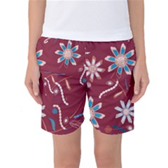 Floral Seamless Pattern Vector Women s Basketball Shorts by Nexatart