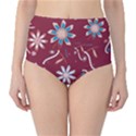 Floral Seamless Pattern Vector High-Waist Bikini Bottoms View1