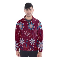 Floral Seamless Pattern Vector Wind Breaker (men) by Nexatart