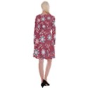 Floral Seamless Pattern Vector Long Sleeve Velvet Front Wrap Dress View2