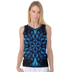 Blue Snowflake Women s Basketball Tank Top by Nexatart