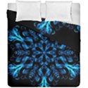 Blue Snowflake Duvet Cover Double Side (California King Size) View1