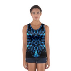 Blue Snowflake Women s Sport Tank Top  by Nexatart