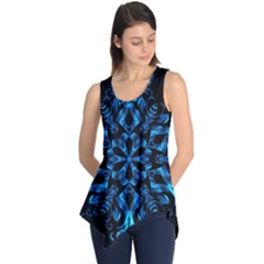 Blue Snowflake Sleeveless Tunic by Nexatart