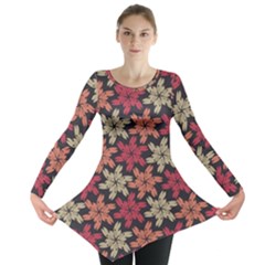 Floral Seamless Pattern Vector Long Sleeve Tunic  by Nexatart