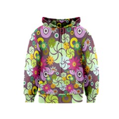 Floral Seamless Pattern Vector Kids  Zipper Hoodie by Nexatart