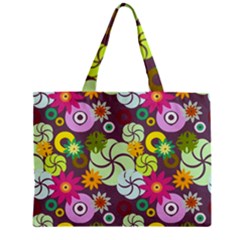 Floral Seamless Pattern Vector Zipper Mini Tote Bag by Nexatart